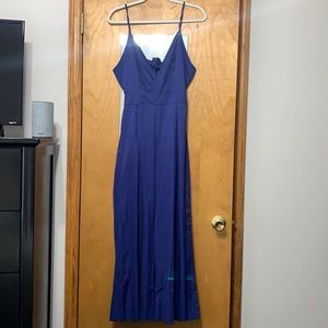 Royal blue open back jumpsuit